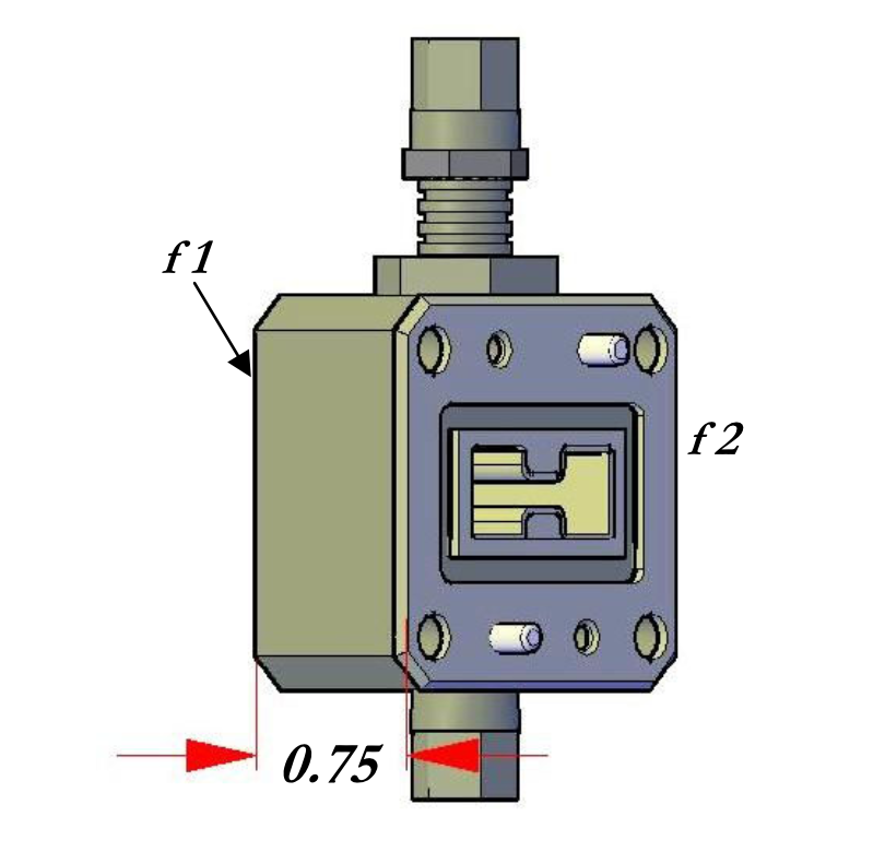 Double Ridge Waveguide Dual Fitting Pressure Flange