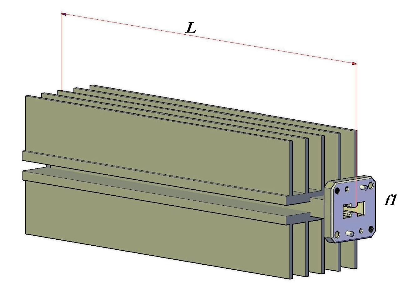 Double Ridge Waveguide High Power Termination