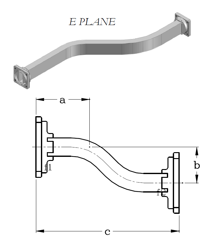 Rectangular Waveguide Formed E & H Plane Offset Assemblies