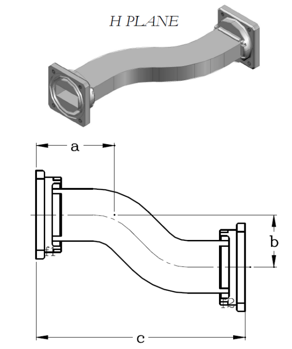 Rectangular Waveguide Formed H Plane Offset Assemblies